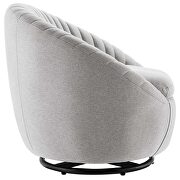 Tufted fabric upholstery swivel chair in black/ light gray by Modway additional picture 3