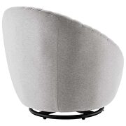Tufted fabric upholstery swivel chair in black/ light gray by Modway additional picture 4
