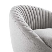 Tufted fabric upholstery swivel chair in black/ light gray by Modway additional picture 5