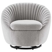 Tufted fabric upholstery swivel chair in black/ light gray by Modway additional picture 6