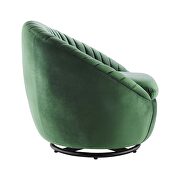 Tufted performance velvet swivel chair in black/ emerald by Modway additional picture 3