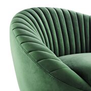 Tufted performance velvet swivel chair in black/ emerald by Modway additional picture 5