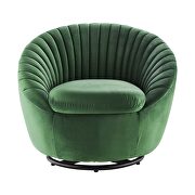 Tufted performance velvet swivel chair in black/ emerald by Modway additional picture 6