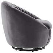 Tufted performance velvet swivel chair in black/ gray by Modway additional picture 3