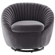 Tufted performance velvet swivel chair in black/ gray by Modway additional picture 6
