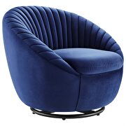 Tufted performance velvet swivel chair in black/ navy by Modway additional picture 2