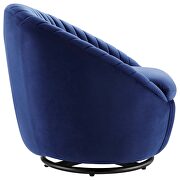 Tufted performance velvet swivel chair in black/ navy by Modway additional picture 3