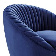 Tufted performance velvet swivel chair in black/ navy by Modway additional picture 5