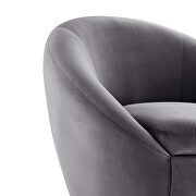 Performance velvet swivel chair in gold/ gray by Modway additional picture 5