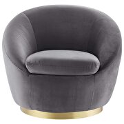 Performance velvet swivel chair in gold/ gray by Modway additional picture 6