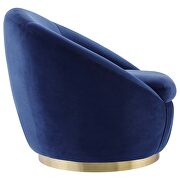 Performance velvet swivel chair in gold/ navy by Modway additional picture 3