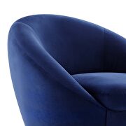 Performance velvet swivel chair in gold/ navy by Modway additional picture 5