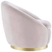 Performance velvet swivel chair in gold/ pink by Modway additional picture 3