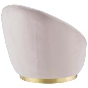 Performance velvet swivel chair in gold/ pink by Modway additional picture 4