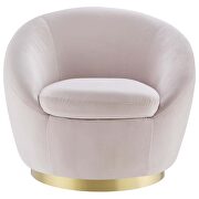 Performance velvet swivel chair in gold/ pink by Modway additional picture 6