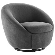 Beautiful fabric upholstery swivel chair in black/ charcoal by Modway additional picture 2