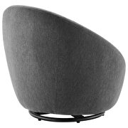 Beautiful fabric upholstery swivel chair in black/ charcoal by Modway additional picture 4