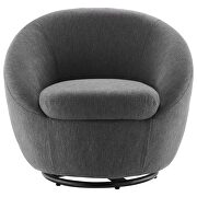 Beautiful fabric upholstery swivel chair in black/ charcoal by Modway additional picture 6