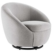 Beautiful fabric upholstery swivel chair in black/ light gray by Modway additional picture 2