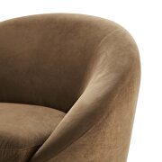 Performance velvet swivel chair in black/ cognac by Modway additional picture 5