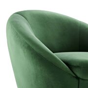 Performance velvet swivel chair in black/ emerald by Modway additional picture 5