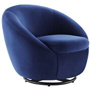 Performance velvet swivel chair in black/ navy by Modway additional picture 2