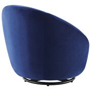 Performance velvet swivel chair in black/ navy by Modway additional picture 4