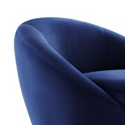 Performance velvet swivel chair in black/ navy by Modway additional picture 5