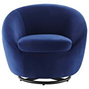 Performance velvet swivel chair in black/ navy by Modway additional picture 6