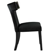 Black finish performance velvet upholstery dining chairs - set of 2 by Modway additional picture 4