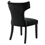 Black finish performance velvet upholstery dining chairs - set of 2 by Modway additional picture 5
