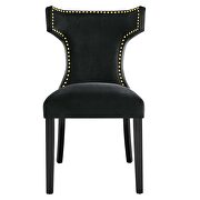 Black finish performance velvet upholstery dining chairs - set of 2 by Modway additional picture 8