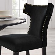 Black finish performance velvet upholstery dining chairs - set of 2 by Modway additional picture 10