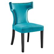 Blue finish performance velvet upholstery dining chairs - set of 2 by Modway additional picture 3