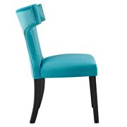 Blue finish performance velvet upholstery dining chairs - set of 2 by Modway additional picture 4