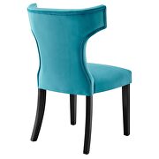 Blue finish performance velvet upholstery dining chairs - set of 2 by Modway additional picture 5