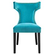 Blue finish performance velvet upholstery dining chairs - set of 2 by Modway additional picture 8