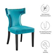 Blue finish performance velvet upholstery dining chairs - set of 2 by Modway additional picture 9