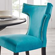 Blue finish performance velvet upholstery dining chairs - set of 2 by Modway additional picture 10