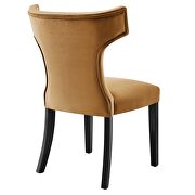 Cognac finish performance velvet upholstery dining chairs - set of 2 by Modway additional picture 5