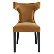 Cognac finish performance velvet upholstery dining chairs - set of 2 by Modway additional picture 8