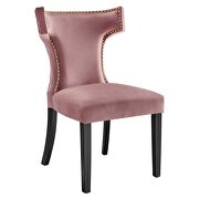 Dusty rose finish performance velvet upholstery dining chairs - set of 2 by Modway additional picture 3
