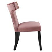 Dusty rose finish performance velvet upholstery dining chairs - set of 2 by Modway additional picture 4