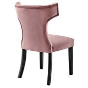 Dusty rose finish performance velvet upholstery dining chairs - set of 2 by Modway additional picture 5