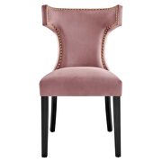 Dusty rose finish performance velvet upholstery dining chairs - set of 2 by Modway additional picture 8