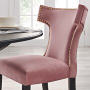Dusty rose finish performance velvet upholstery dining chairs - set of 2 by Modway additional picture 10