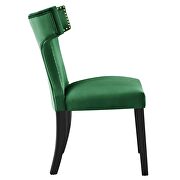 Emerald finish performance velvet upholstery dining chairs - set of 2 by Modway additional picture 4