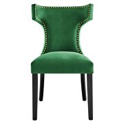 Emerald finish performance velvet upholstery dining chairs - set of 2 by Modway additional picture 8