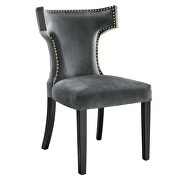Gray finish performance velvet upholstery dining chairs - set of 2 by Modway additional picture 3