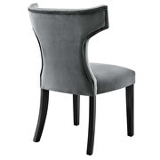 Gray finish performance velvet upholstery dining chairs - set of 2 by Modway additional picture 5